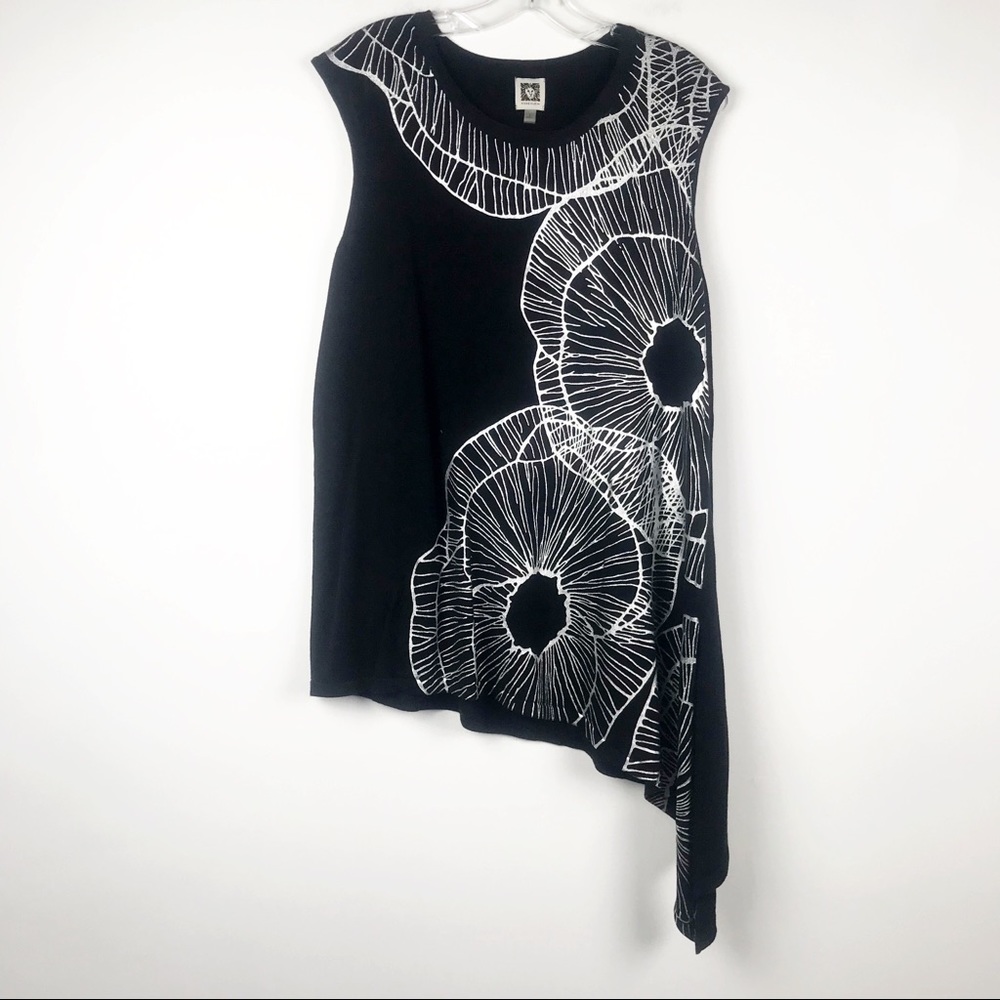 Anne Klein sweater tank top asymmetrical  large